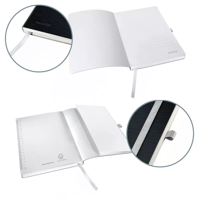 Leitz Style märkmik A5 jooneliste lehtedega, pehmekaaneline, ühevärviline, must, A5, 80 lehte, 100 g/m², jooneline paber