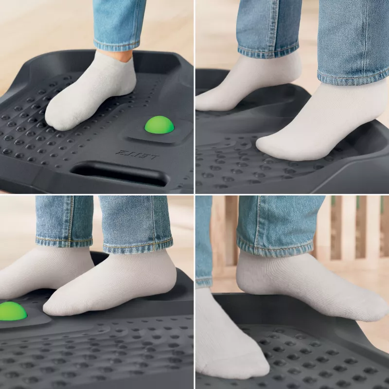 Leitz Ergo Active ergonoomiline väsimusvastane seismismatt, Ristkülikukujuline, Must, Polüuretaan, Mulliline, Hiina, 605 x 681 mm