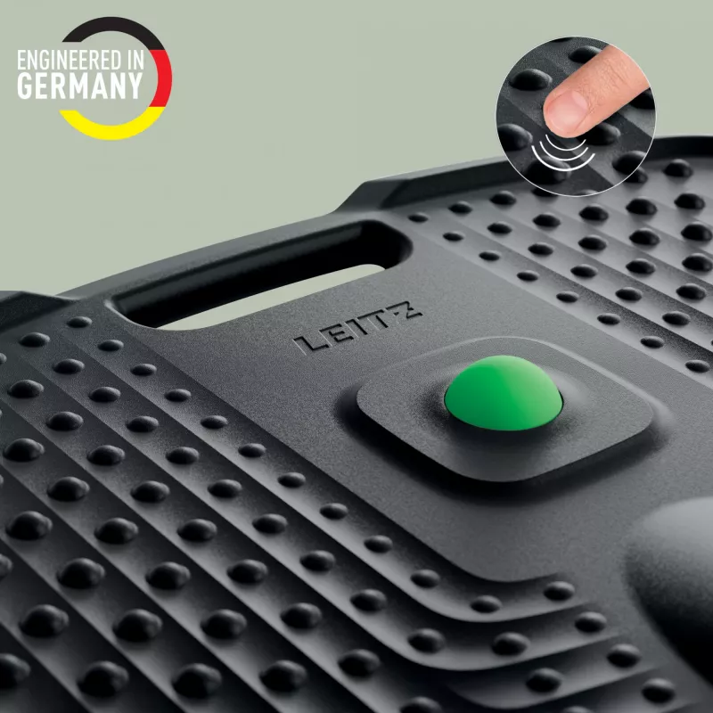Leitz Ergo Active ergonoomiline väsimusvastane seismismatt, Ristkülikukujuline, Must, Polüuretaan, Mulliline, Hiina, 605 x 681 mm