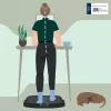 Leitz Ergo Active ergonoomiline väsimusvastane seismismatt, Ristkülikukujuline, Must, Polüuretaan, Mulliline, Hiina, 605 x 681 mm
