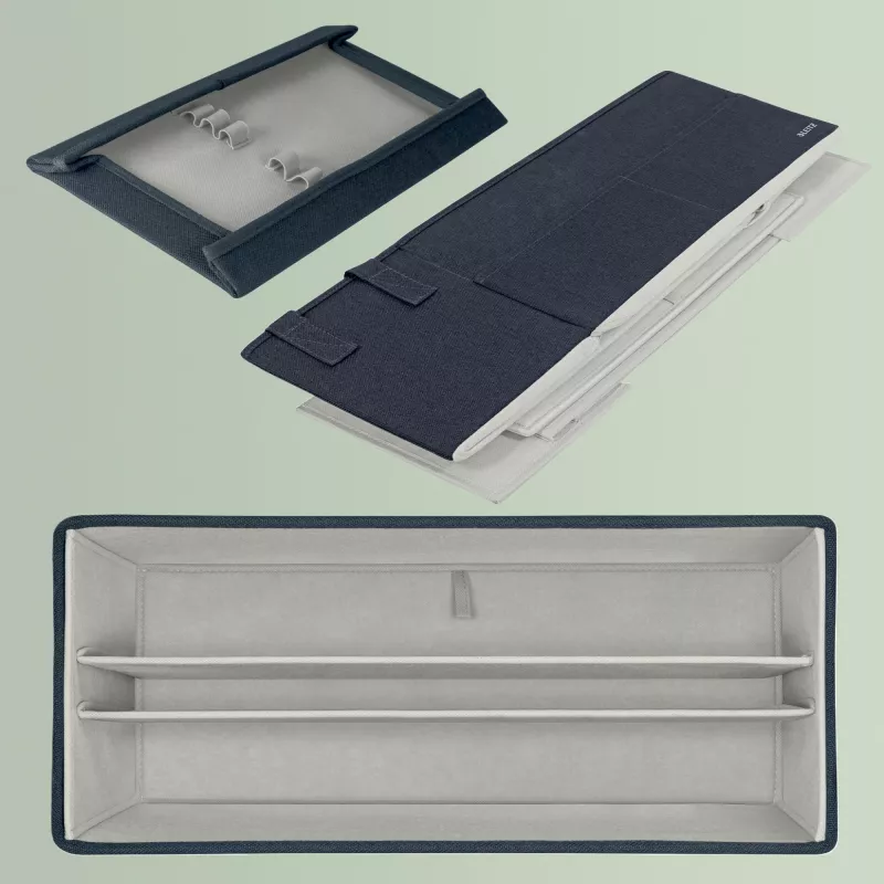 Leitz Fabric Hot Desking Work Bag with Lid, hoiukott, hall, ristkülikukujuline, kangas, ühevärviline, unisex