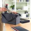 Leitz Fabric Compact Hot Desking Work Bag kaanega, hoiukott, hall, ristkülikukujuline, kangas, ühevärviline, täiskasvanutele