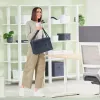 Leitz Fabric Compact Hot Desking Work Bag kaanega, hoiukott, hall, ristkülikukujuline, kangas, ühevärviline, täiskasvanutele