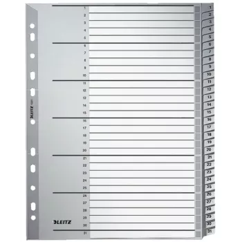 Leitz 12810000 tab index Numeric tab index Cardboard hall