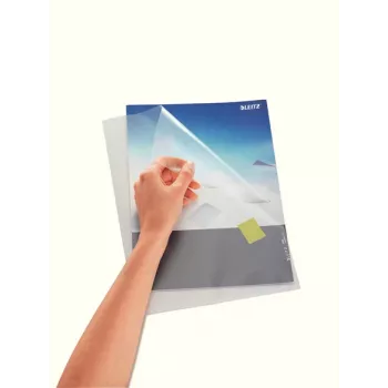 LEITZ Punched Pockets Standard, A4, PP, Grained, 0.13mm, Open Top and Side, Document Safe (4000-00-03)