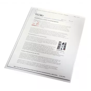 LEITZ Punched Pockets Standard, A4, PP, Grained, 0.13mm, Open Top and Side, Document Safe (4000-00-03)