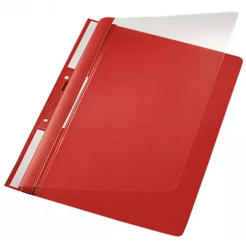 Leitz 41900025 aruande kaas PVC punane, läbipaistev