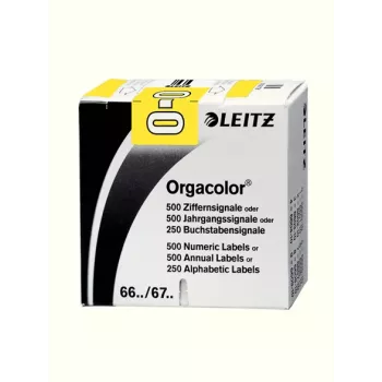 Leitz Orgacolor isekleepuv silt ümar ristkülik kollane