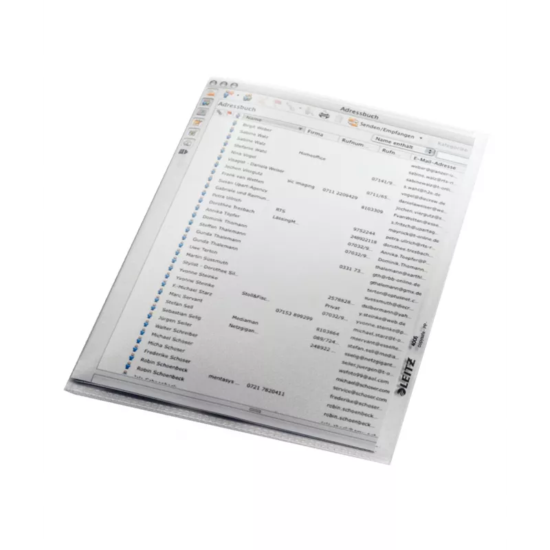 Leitz Kvaliteetkaust A5, 30% tarbimiseelset taaskasutatud plasti, 150 x 210 mm (A5), polüpropüleen (PP), läbipaistev, portree, 160 mm, 220 mm