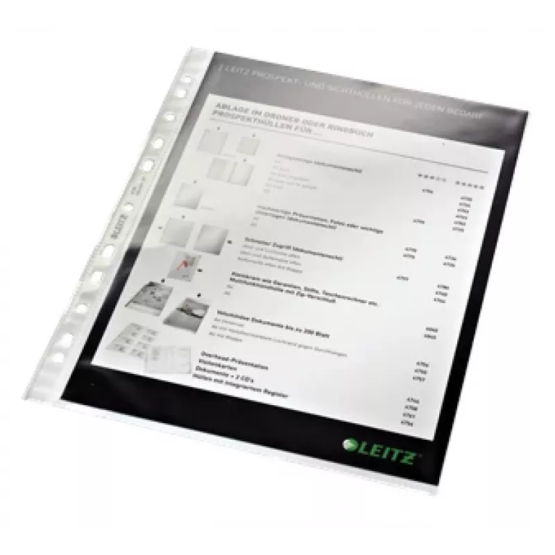 Leitz High Quality Pocket 75 my A4, A4, läbipaistev, polüpropüleen (PP), 0,075 mm, 230 mm, 1 mm