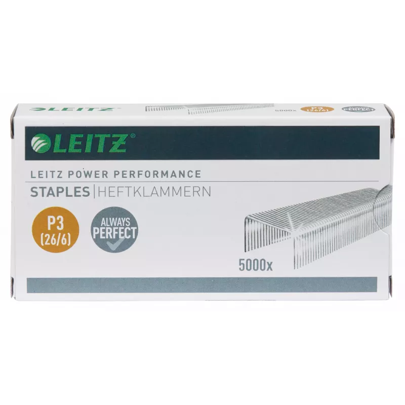 Leitz klambrid P3 26/6 karp 5000 tk, klambripakk, 26/6, 6 mm, 210 klambrit, kinnitamine, 26/6
