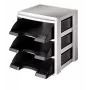 Leitz Letter tray rack Plus 3-trays, plastik, Must, A4, A4, 3 drawer(s), Letter