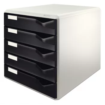 Leitz Post Set, 5 sahtlit, Plastik, Must, Hall, 3.65 kg, 285 x 355 x 290 mm