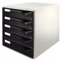 Leitz Post Set, 5 sahtlit, Plastik, Must, Hall, 3.65 kg, 285 x 355 x 290 mm