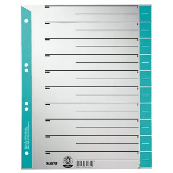 Leitz 16520030 registriindeks Numbriline registriindeks Papp Sinine, hall
