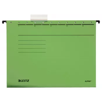 Leitz Alpha rippkaust, papp, A4, roheline