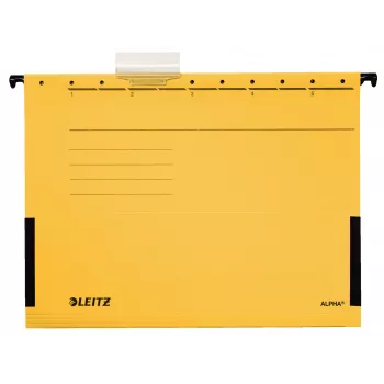 Leitz Alpha rippkaust, papist, A4, kollane, 5 tk
