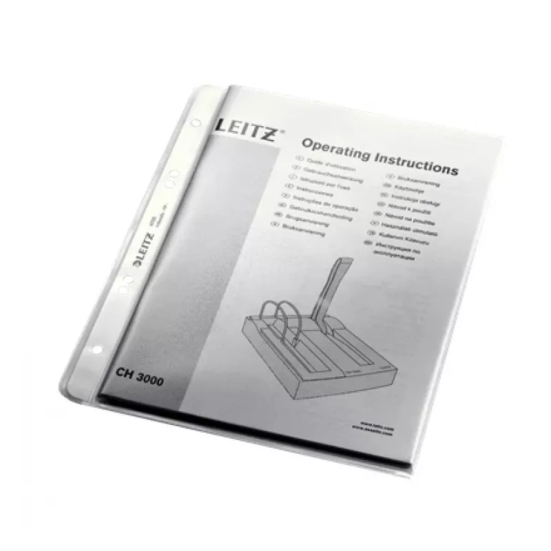 Leitz Premium A5 tasku, 30% tarbimiseelset taaskasutatud plasti, A5, läbipaistev, polüpropüleen (PP), 0,13 mm, 170 mm, 215 mm