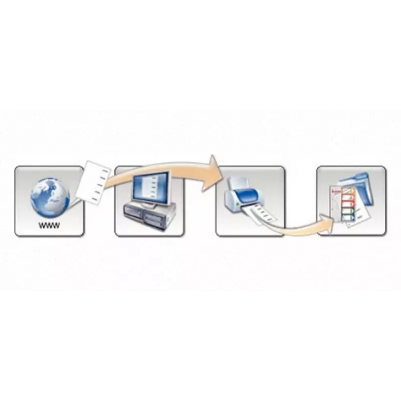 Leitz PC-ga prinditav register, PP, eriti lai, numbritega sakkidega register, Polüpropüleen (PP), Sinine, Roheline, Oranž, Punane, Kollane, 245 mm, 2 mm, 305 mm