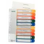 LEITZ plastik Index, Numbers, A4 Extra Wide, 1-10, PC-Writable, Transparent with Coloured Tabs, PP, 10-Part (1293-00-00)