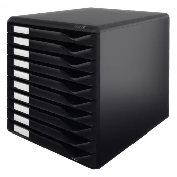 Leitz Vormikomplekt, must, A4, A5, A6, portreeorientatsioon, 10 sahtlit, ümbrik, kaust, kiri, märkmepaber, 4,3 kg