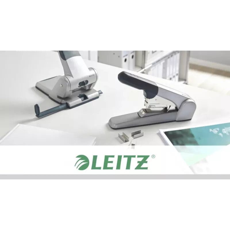Leitz Heavy Duty lame Clinch Klammerdaja, 60 lehte, Hall, Helehall, Standardne klambrisulgus, 25/10, 6 cm, 110 klambrit