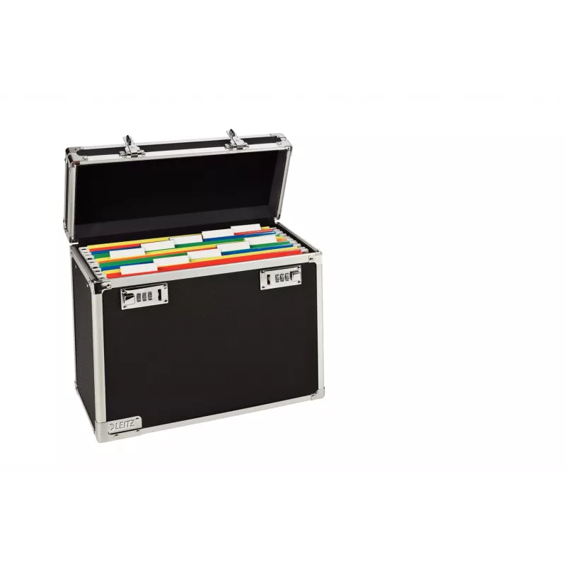 Leitz Mobile Filing Case Lockable A4, must, kroom, plastik, numbrikombinatsioonlukk, 15 L, 366 mm, 165 mm