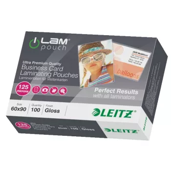 Leitz iLAM läikivad 60 x 90 mm lamineerimistaskud, 125 mikronit, pakk 100 tk