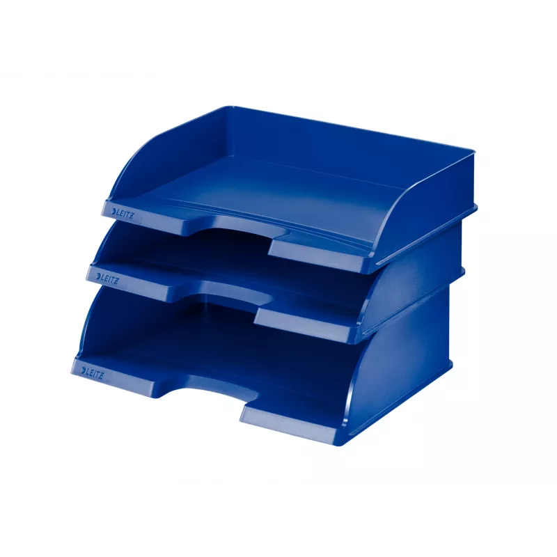Leitz Letter tray Plus Landscape Jumbo, plastist, sinine, A4, kiri, märge, paber, 350 x 245 x 97 mm, 363 x 273 x 103 mm