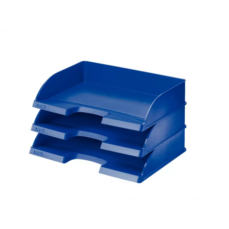 Leitz Letter tray Plus Landscape Jumbo, plastist, sinine, A4, kiri, märge, paber, 350 x 245 x 97 mm, 363 x 273 x 103 mm