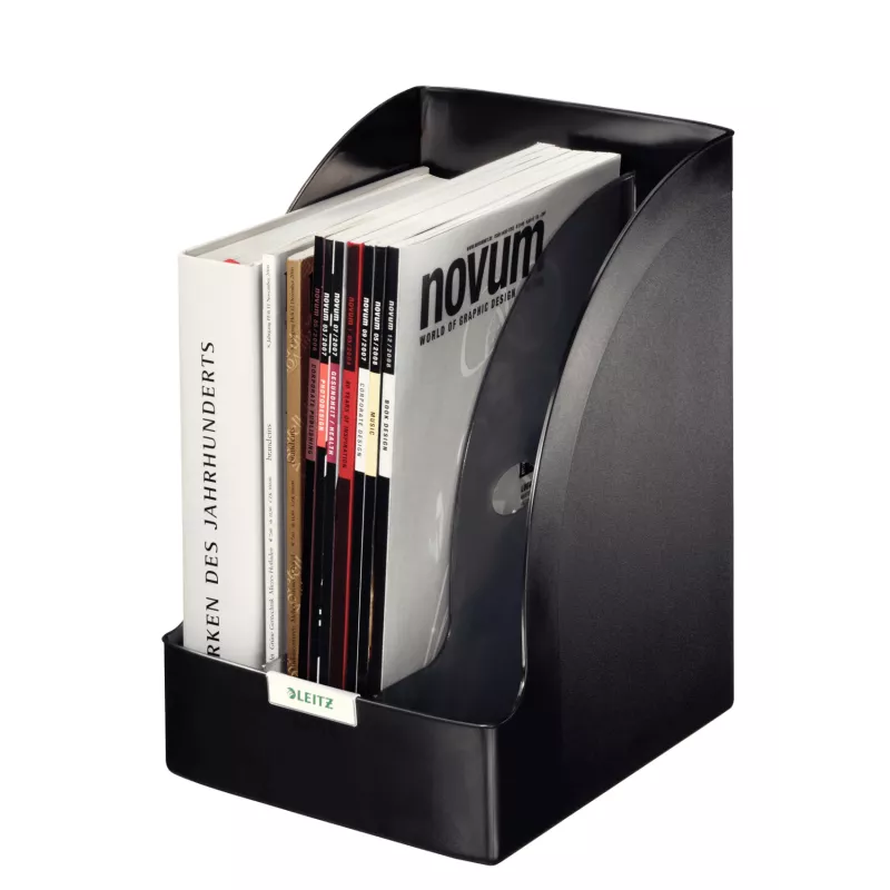 Leitz ajakirjamapp Plus Jumbo, must, plastik, A4, 20,5 cm, 213 mm, 321 mm