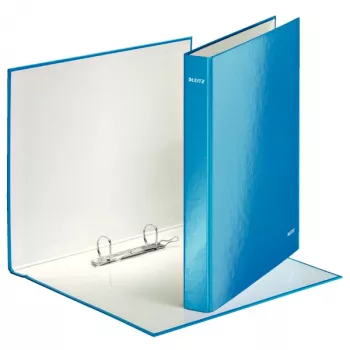 Leitz rõngasköitja WOW lamineeritud A4+ 2R/25 mm, A4, kartong, sinine, valge, 250 lehte, 80 g/m²