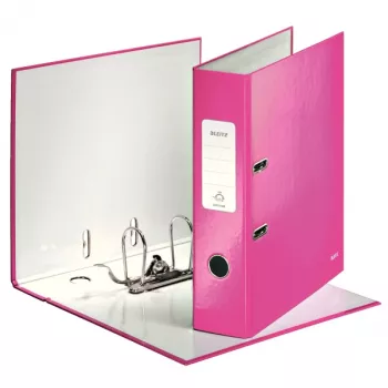 Leitz Lever Arch File 180° WOW POB/Lamineeritud A4/80mm, A4, Kartong, Roosa, 600 lehte, 80 g/m², 8 cm