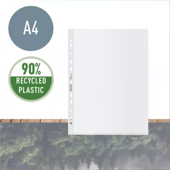 Leitz Recycle A4 tasku, 210 x 297 mm (A4), Läbipaistev, Polüpropüleen (PP), Portree, 0,1 mm, 230 mm