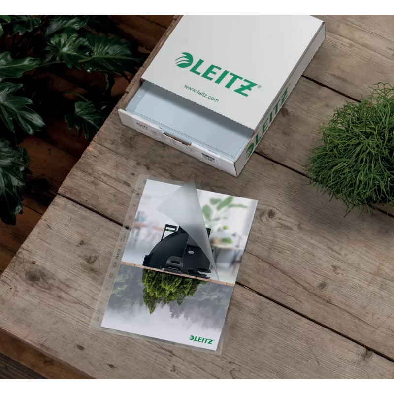 Leitz Recycle A4 tasku, 210 x 297 mm (A4), Läbipaistev, Polüpropüleen (PP), Portree, 0,1 mm, 230 mm