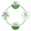 Leitz Recycle A4 tasku, 210 x 297 mm (A4), Läbipaistev, Polüpropüleen (PP), Portree, 0,1 mm, 230 mm
