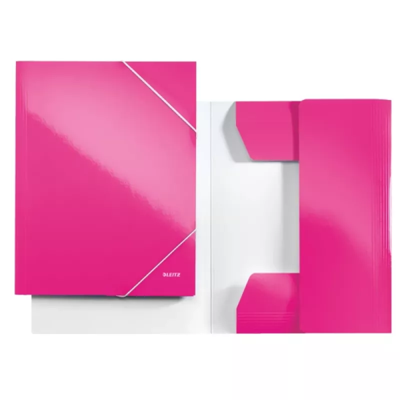 Leitz 3 klapiga mapp WOW Card/POB A4, A4, polüpropüleen (PP), roosa, 250 lehte, 80 g/m², paber