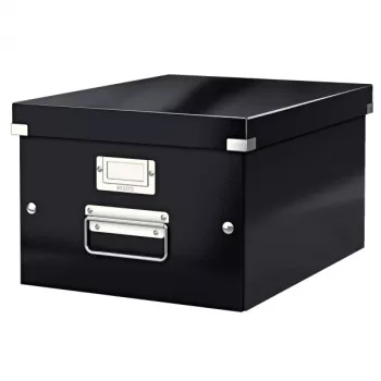 Leitz Click & Store WOW keskmine hoiukarp, must, papp, 16,7 L, 265 x 335 x 188 mm, 900 g, 1 tk
