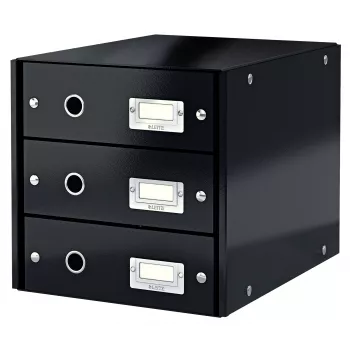 Leitz Click & Store WOW sahtlikapp (3 sahtlit), must, kartong, 286 mm, 358 mm, 282 mm, 2.21 kg