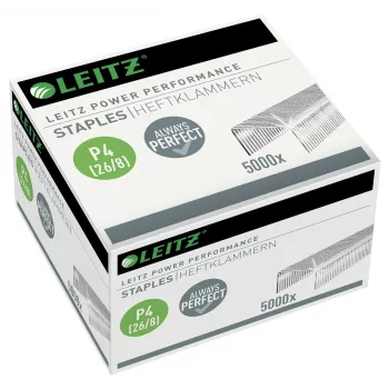 Leitz klambrid Power Performance P4 26/8 karp 5000 tk, klambripakk, 26/8, 8 mm, 100 klambrit, kinnitamine, 26/8