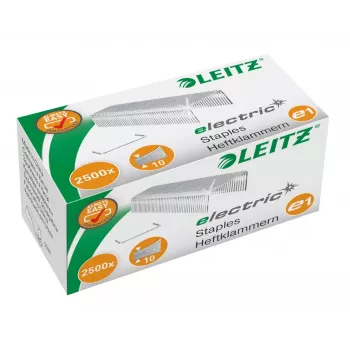 Leitz klambrid nr 10 E1 elektriline karp 2500 tk, klambripakk, 4 mm, 2500 klambrit, kinnitamine, E1, galvaniseeritud teras