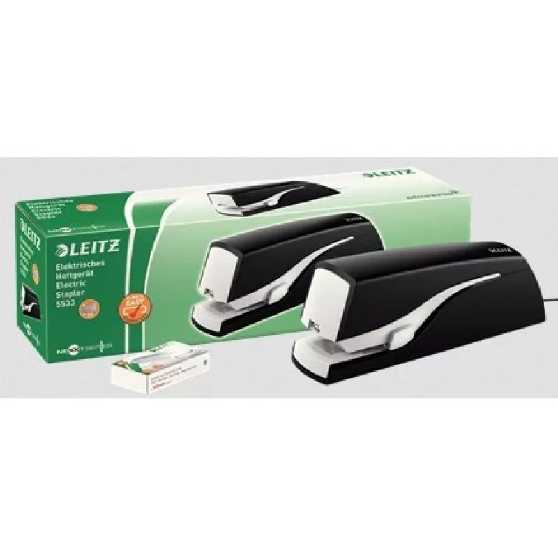 Leitz elektriline klambritangid 5533 NeXXt lame Clinch 20 lehte, 20 lehte, 200 klambrit, 2 cm, 1 cm, Plastik, Must, Valge
