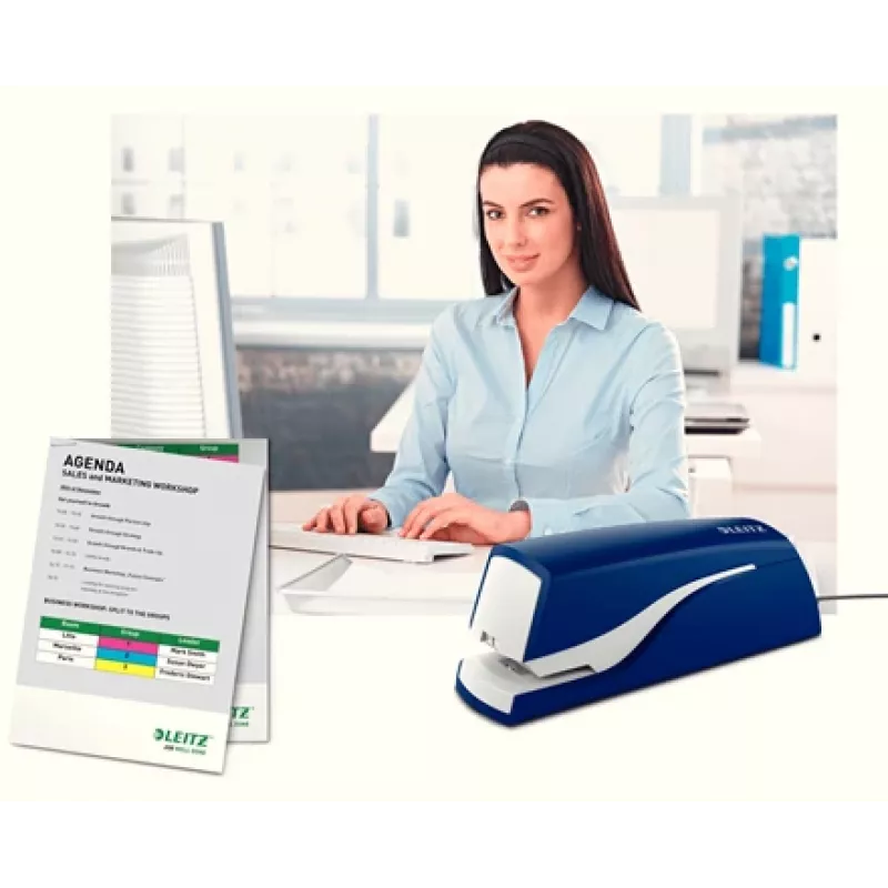 Leitz elektriline klammerdaja 5532 NeXXt 10 lehte, 10 lehte, 200 klambrit, 1 cm, 1 cm, plast, sinine