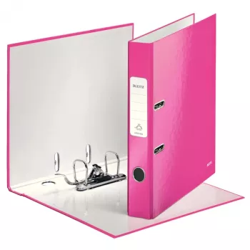 Leitz Lever Arch File 180° WOW POB/Lamineeritud A4/50mm, A4, Kartong, Roosa, 350 lehte, 80 g/m², 5 cm