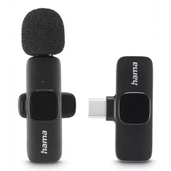 Hama Smart Wireless must lavalier/rinnamikrofon
