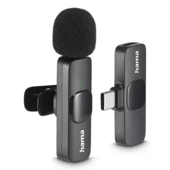 Hama Smart Wireless must lavalier/rinnamikrofon