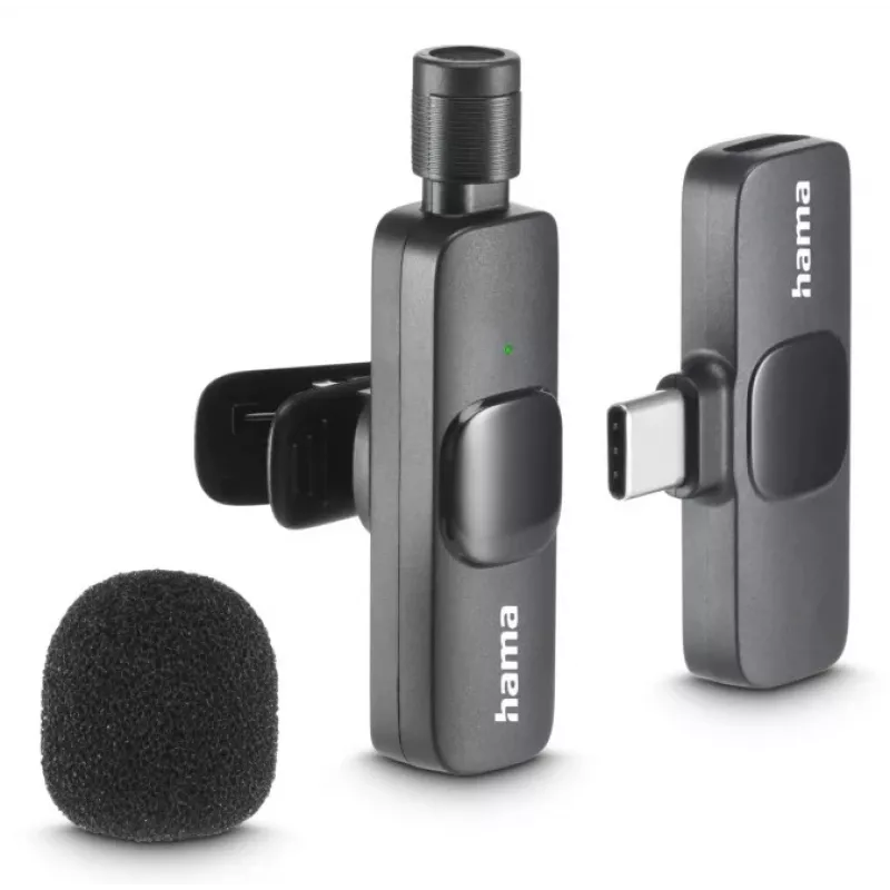 Hama Smart Wireless must lavalier/rinnamikrofon