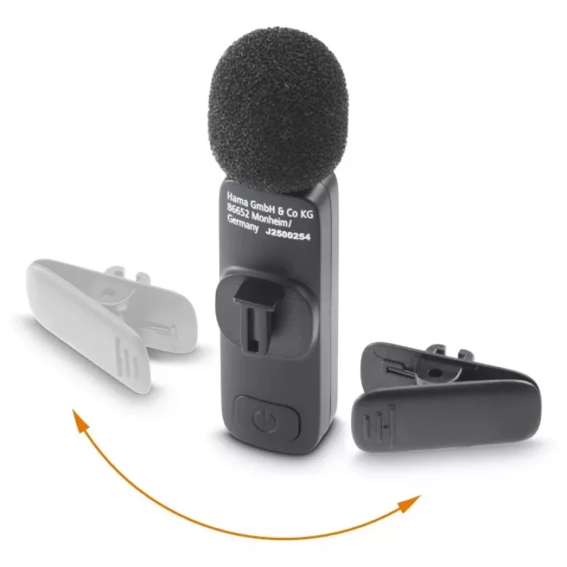 Hama Smart Wireless must lavalier/rinnamikrofon