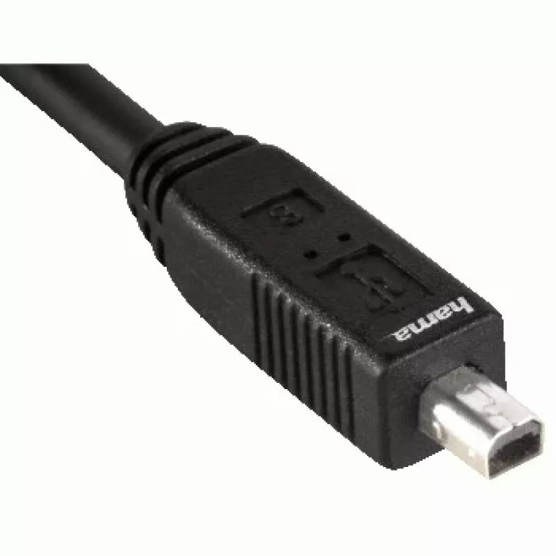 Hama USB 2.0 kaabel USB-A pistik - mini USB-B pistik (B4), 1,8 m USB kaabel USB A Mini-USB B Must