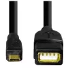 Hama USB 2.0 adapterkaabel USB-kaabel 0,15 m USB A Micro-USB B Must